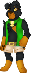 Size: 287x668 | Tagged: safe, artist:scoobert-doobert, oc, oc only, oc:brick stonerock, diamond dog, male, simple background, solo, transparent background