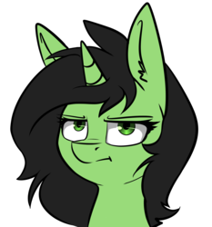 Size: 2043x2188 | Tagged: safe, artist:duop-qoub, oc, oc only, oc:anon, oc:filly anon, pony, unicorn, cute, female, filly, filly anon is not amused, high res, simple background, solo, transparent background, unamused