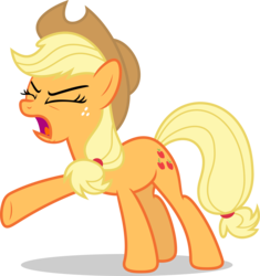 Size: 7000x7434 | Tagged: safe, artist:luckreza8, applejack, earth pony, pony, g4, honest apple, absurd resolution, cowboy hat, eyes closed, female, hat, mare, simple background, solo, stetson, transparent background