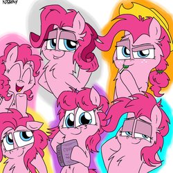 Size: 1200x1200 | Tagged: safe, artist:kdbrony, pinkie pie, earth pony, pony, g4, clone, cute, fluffy, multeity, too much pink energy is dangerous