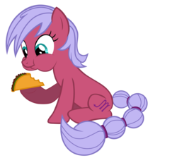 Size: 6415x5753 | Tagged: safe, artist:aborrozakale, scorpio (g4), earth pony, pony, g4, absurd resolution, eating, female, food, mare, ponyscopes, scorpio, simple background, sitting, solo, taco, transparent background, vector, zodiac