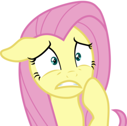 Size: 3021x3000 | Tagged: safe, artist:uponia, fluttershy, pony, discordant harmony, g4, female, high res, mare, simple background, solo, transparent background, vector, worried