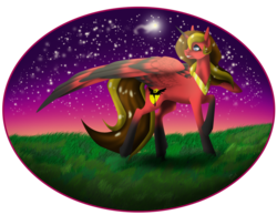 Size: 1024x794 | Tagged: safe, artist:oneiria-fylakas, oc, oc only, oc:oneiria fylakas, alicorn, pony, colored wings, female, mare, multicolored wings, solo, twilight (astronomy)