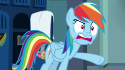 Size: 1280x720 | Tagged: safe, screencap, rainbow dash, pony, g4, parental glideance, angry, female, mare, rainbow dash is best facemaker, solo