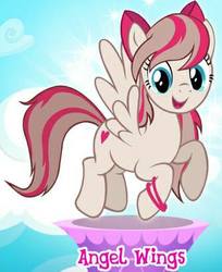 Size: 336x411 | Tagged: safe, gameloft, angel wings, pegasus, pony, g4, cute, diawinges, female, solo