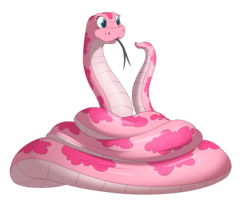 Size: 3000x2500 | Tagged: safe, artist:fluffyxai, pinkie pie, reptile, snake, g4, :3, :p, blue eyes, cute, diapinkes, female, forked tongue, high res, looking at something, pinklamia pie, simple background, smiling, snek, snoot, solo, species swap, tongue out, transparent background, wat