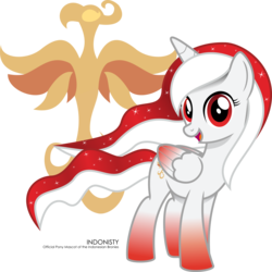 Size: 4917x4914 | Tagged: safe, artist:jhayarr23, artist:neighewbie1030, part of a set, oc, oc only, oc:indonisty, alicorn, pony, project seaponycon, absurd resolution, alicorn oc, colored wings, colored wingtips, female, gradient hooves, indonesia, mare, nation ponies, ponified, simple background, solo, transparent background, vector