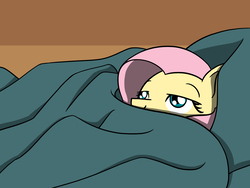 Size: 1800x1350 | Tagged: safe, artist:flutterluv, fluttershy, pegasus, pony, g4, blanket, comfy, cute, female, lidded eyes, mare, parody, ponified animal photo, relaxing, resting, shyabetes, solo