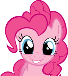 Size: 3603x4000 | Tagged: safe, artist:blindcavesalamander, pinkie pie, earth pony, pony, g4, female, high res, mare, simple background, smiling, solo, transparent background, vector