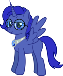 Size: 1317x1590 | Tagged: safe, artist:andrevus, oc, oc only, oc:moonmane, alicorn, pony, alicorn oc, description at source, glasses, jewelry, simple background, solo, transparent background