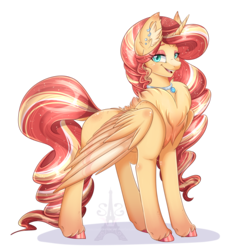 Size: 1024x1024 | Tagged: safe, artist:pvrii, oc, oc only, alicorn, pony, chest fluff, cute, ear fluff, female, fluffy, impossibly large chest fluff, long mane, long tail, looking at you, mare, not sunset shimmer, ocbetes, simple background, smiling, solo, transparent background, unshorn fetlocks
