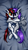 Size: 1080x1920 | Tagged: safe, artist:setharu, oc, oc only, oc:blackjack, oc:morning glory (project horizons), pegasus, pony, unicorn, fallout equestria, fallout equestria: project horizons, bed, blanket, branded, colored sclera, dashite, dashite brand, female, gloryjack, heart, heart eyes, hug, lesbian, oc x oc, shipping, wingding eyes, yellow sclera