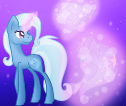 Size: 1055x885 | Tagged: safe, artist:melodysweetheart, trixie, pony, unicorn, g4, cape, clothes, female, hat, magic, mare, smiling, solo, trixie's cape, trixie's hat