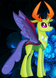 Size: 703x982 | Tagged: safe, artist:melodysweetheart, thorax, changedling, changeling, g4, king thorax, male, solo