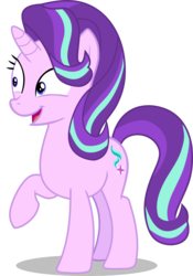 Size: 1140x1628 | Tagged: safe, artist:frownfactory, starlight glimmer, pony, unicorn, celestial advice, g4, .svg available, disguise, disguised changeling, fake starlight glimmer, female, horn, open mouth, simple background, smiling, solo, svg, transparent background, vector