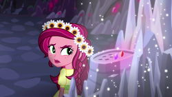 Size: 1280x720 | Tagged: safe, screencap, gloriosa daisy, equestria girls, g4, my little pony equestria girls: legend of everfree, female, magical geodes, solo