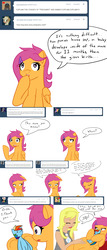 Size: 2400x5600 | Tagged: safe, artist:jake heritagu, rainbow dash, scootaloo, human, pony, ask pregnant scootaloo, g4, comic, crying, female, high res, human derpy, plushie, pregnant, pregnant scootaloo