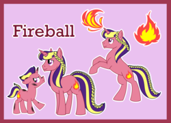 Size: 2788x2002 | Tagged: safe, artist:bakufoon, fireball (g1), pony, unicorn, g1, g4, female, g1 to g4, generation leap, high res, mountain boy ponies, solo, species swap
