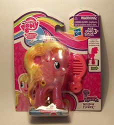 Size: 1264x1386 | Tagged: safe, photographer:kisscurl, meadow flower, pony, g4, brushable, comb, irl, photo, solo, toy