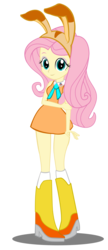 Size: 1204x2776 | Tagged: safe, artist:imperfectxiii, artist:trungtranhaitrung, fluttershy, equestria girls, g4, boots, clothes, cosplay, costume, cream the rabbit, crossover, cute, dress, female, pigeon toed, shoes, shyabetes, simple background, solo, sonic the hedgehog (series), transparent background