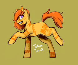 Size: 901x745 | Tagged: safe, artist:redxbacon, oc, oc only, oc:totum torch, pony, reference sheet, solo, tattoo, tribal