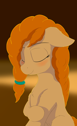 Size: 3700x6000 | Tagged: safe, artist:coreboot, pear butter, earth pony, pony, g4, the perfect pear, absurd resolution, eyes closed, female, solo