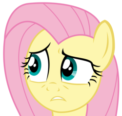 Size: 4331x4140 | Tagged: safe, artist:sketchmcreations, fluttershy, pony, discordant harmony, g4, absurd resolution, concerned, female, simple background, solo, transparent background, vector