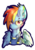 Size: 2480x3507 | Tagged: safe, artist:puffedcereal, rainbow dash, pony, g4, alternate timeline, apocalypse dash, crystal war timeline, female, high res, scar, simple background, solo, torn ear, transparent background