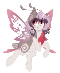 Size: 1755x2110 | Tagged: safe, artist:cloud-drawings, oc, oc only, oc:kailee, mothpony, original species, female, simple background, solo, transparent background