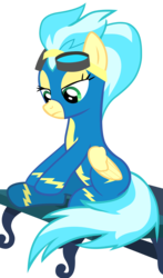 Size: 1200x2036 | Tagged: safe, artist:frownfactory, misty fly, pegasus, pony, g4, top bolt, .svg available, clothes, female, goggles, mare, simple background, solo, svg, transparent background, uniform, vector, wings, wonderbolts, wonderbolts uniform
