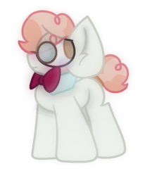 Size: 592x684 | Tagged: safe, artist:thefanficfanpony, svengallop, pony, g4, blank flank, glasses, male, solo, younger