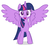 Size: 2160x1968 | Tagged: safe, artist:éclair, twilight sparkle, alicorn, pony, a royal problem, g4, my little pony: friendship is magic, cute, daaaaaaaaaaaw, excited, face of mercy, female, happy, looking at you, mare, open mouth, shrunken pupils, simple background, solo, spread wings, twiabetes, twilight sparkle (alicorn), vector, white background, wide eyes, wings