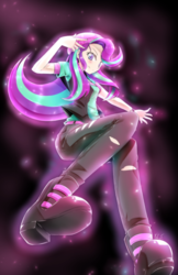 Size: 792x1224 | Tagged: safe, artist:banzatou, starlight glimmer, equestria girls, equestria girls specials, g4, my little pony equestria girls: mirror magic, beanie, clothes, cool, female, hat, human coloration, looking at you, pants, shirt, smiling, solo, vest