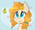 Size: 1347x1177 | Tagged: safe, artist:higglytownhero, pear butter, earth pony, pony, g4, season 7, the perfect pear, bust, cute, female, flower, flower in hair, heart, implied bright mac, mare, open mouth, open smile, pearabetes, smiling, solo