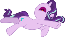 Size: 3059x1739 | Tagged: safe, artist:davidsfire, starlight glimmer, pony, unicorn, a royal problem, g4, cute, female, glimmerbetes, lying down, mare, nose in the air, on side, open mouth, simple background, sleeping, sleepy starlight, solo, transparent background, vector