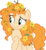 Size: 1000x1082 | Tagged: safe, artist:charity-rose, pear butter, earth pony, pony, g4, the perfect pear, cute, female, flower, flower in hair, messy mane, pearabetes, raised hoof, simple background, smiling, solo, transparent background, vector