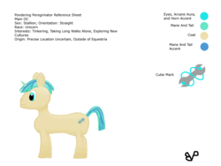Size: 4000x3000 | Tagged: safe, artist:thebipedalvisitor, oc, oc only, oc:pondering peregrinator, pony, reference sheet, solo