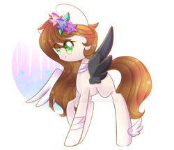 Size: 1024x880 | Tagged: safe, artist:twily-star, oc, oc only, pegasus, pony, colored wings, female, mare, multicolored wings, simple background, solo, transparent background, watermark, winged hooves