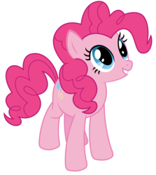 Size: 2863x3206 | Tagged: safe, artist:sketchmcreations, pinkie pie, earth pony, pony, discordant harmony, g4, female, high res, looking up, simple background, smiling, solo, transparent background, vector