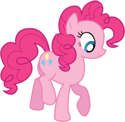 Size: 3575x3500 | Tagged: safe, artist:tomfraggle, pinkie pie, earth pony, pony, g4, female, high res, mare, simple background, solo, transparent background, vector, walking