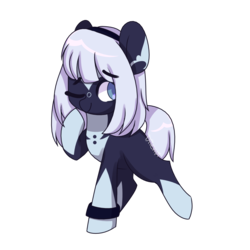 Size: 1000x1000 | Tagged: safe, artist:lnspira, oc, oc only, oc:yuna, earth pony, pony, female, mare, one eye closed, simple background, solo, transparent background, wink
