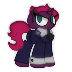 Size: 724x718 | Tagged: safe, artist:thefanficfanpony, fizzlepop berrytwist, tempest shadow, pony, unicorn, g4, my little pony: the movie, clothes, cufflinks, cuffs (clothes), flower, simple background, suit, transparent background