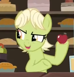 Size: 280x289 | Tagged: safe, screencap, granny smith, earth pony, pony, g4, the perfect pear, cropped, female, solo, young granny smith