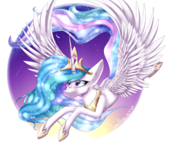 Size: 3512x2985 | Tagged: safe, artist:lumip0ny, princess celestia, alicorn, pony, g4, chest fluff, female, flying, high res, mare, simple background, solo, stars, sun, transparent background, twilight (astronomy)