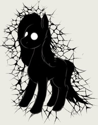 Size: 556x712 | Tagged: safe, artist:dreadlime, oc, oc only, earth pony, pony, solo, the void