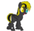 Size: 938x851 | Tagged: safe, artist:alitamedicia, oc, oc only, oc:mutandis, bat pony, changeling, hybrid, pony, changeling oc, commission, foal, heterochromia, simple background, white background, yellow changeling