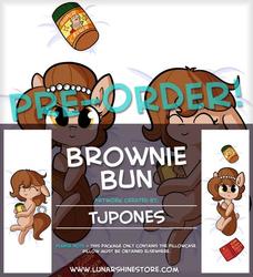 Size: 548x600 | Tagged: safe, artist:tjpones, oc, oc only, oc:brownie bun, pony, advertisement, body pillow, body pillow design, lunarshine