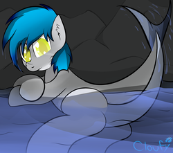 Size: 2600x2300 | Tagged: safe, artist:cloufy, oc, oc only, original species, shark pony, high res, solo, water