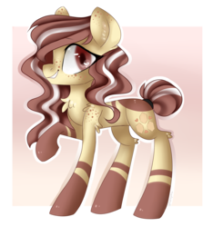 Size: 2319x2473 | Tagged: safe, artist:appleychu, oc, oc only, oc:misty bee, earth pony, pony, art trade, female, high res, looking at you, mare, simple background, solo
