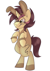 Size: 1024x1448 | Tagged: safe, artist:artsyambi, oc, oc only, oc:ambiguity, pony, bipedal, bunny suit, clothes, crossdressing, male, simple background, solo, stallion, transparent background